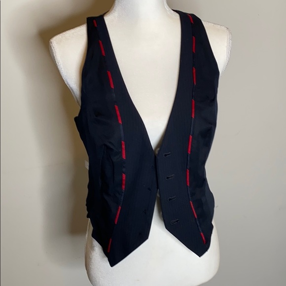 EUC Gap Navy Blue Pin Stripe Vest S - Picture 5 of 8